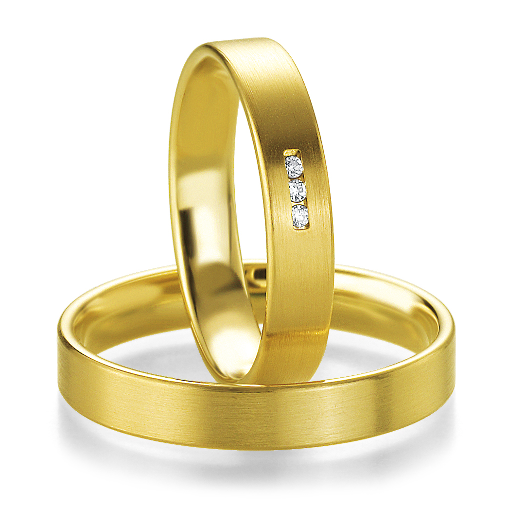 Trauringe Gelbgold Brillant BR 48/04403 & 48/14403