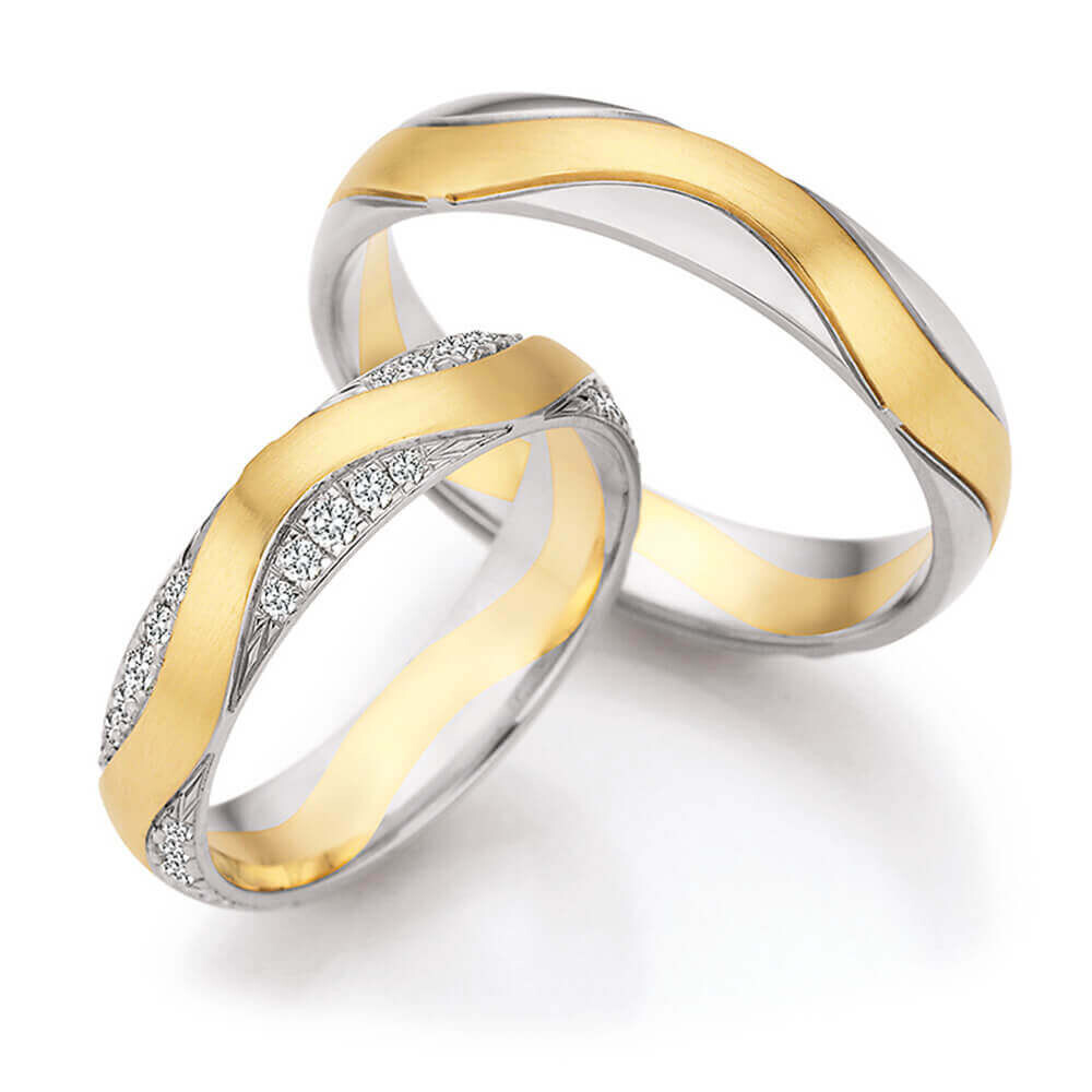 Trauringe Gold Mehrfarbig Brillant 0,400 ct.