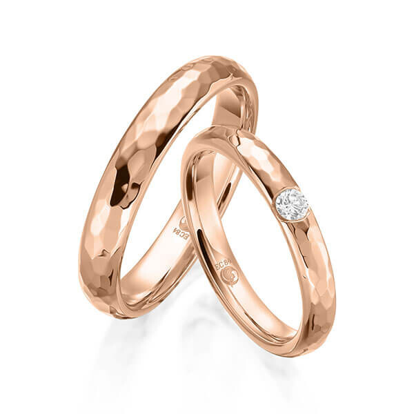 Trauringe Hammerschlag Rotgold RU-1617