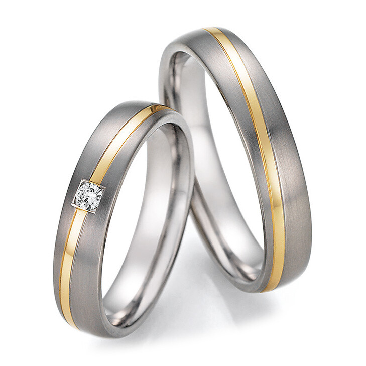 Eheringe Trauringe Titan Gelbgold 585 78/10110 & 78/10120