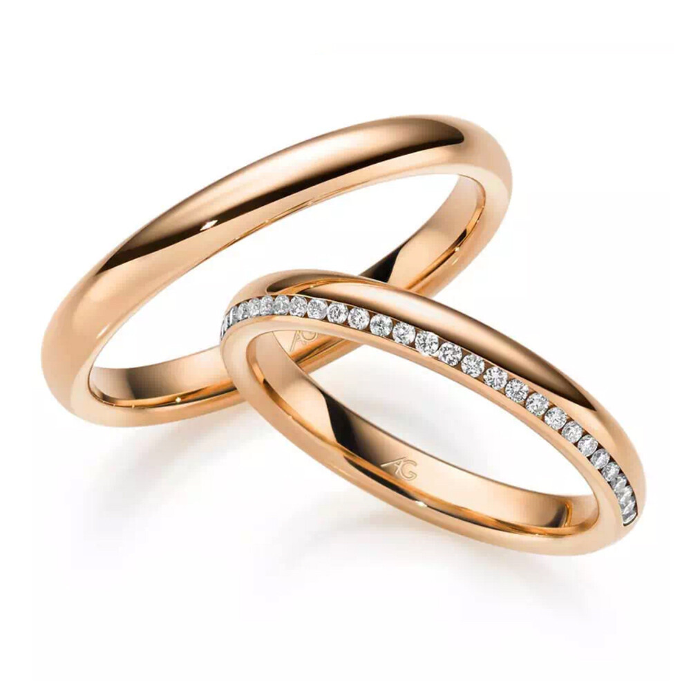 Trauringe 4/28504/3 & 28504/3 aus Roségold