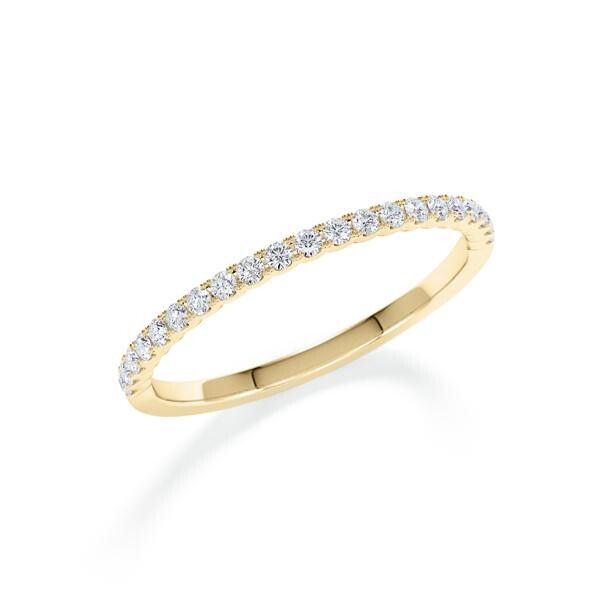 Memoire- Vorsteckring Gelbgold 333 zus. 0,200ct. tw, si RU-1802