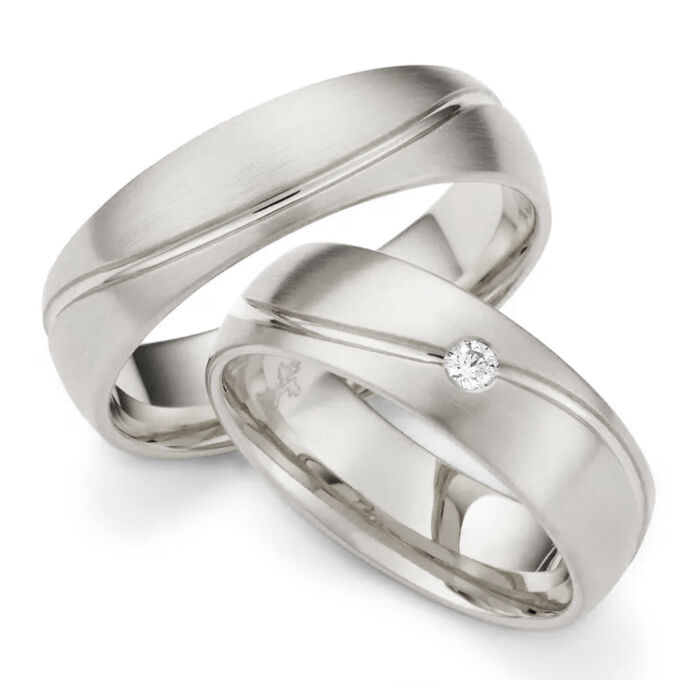 Trauringe Silber 925 Brillant 70109