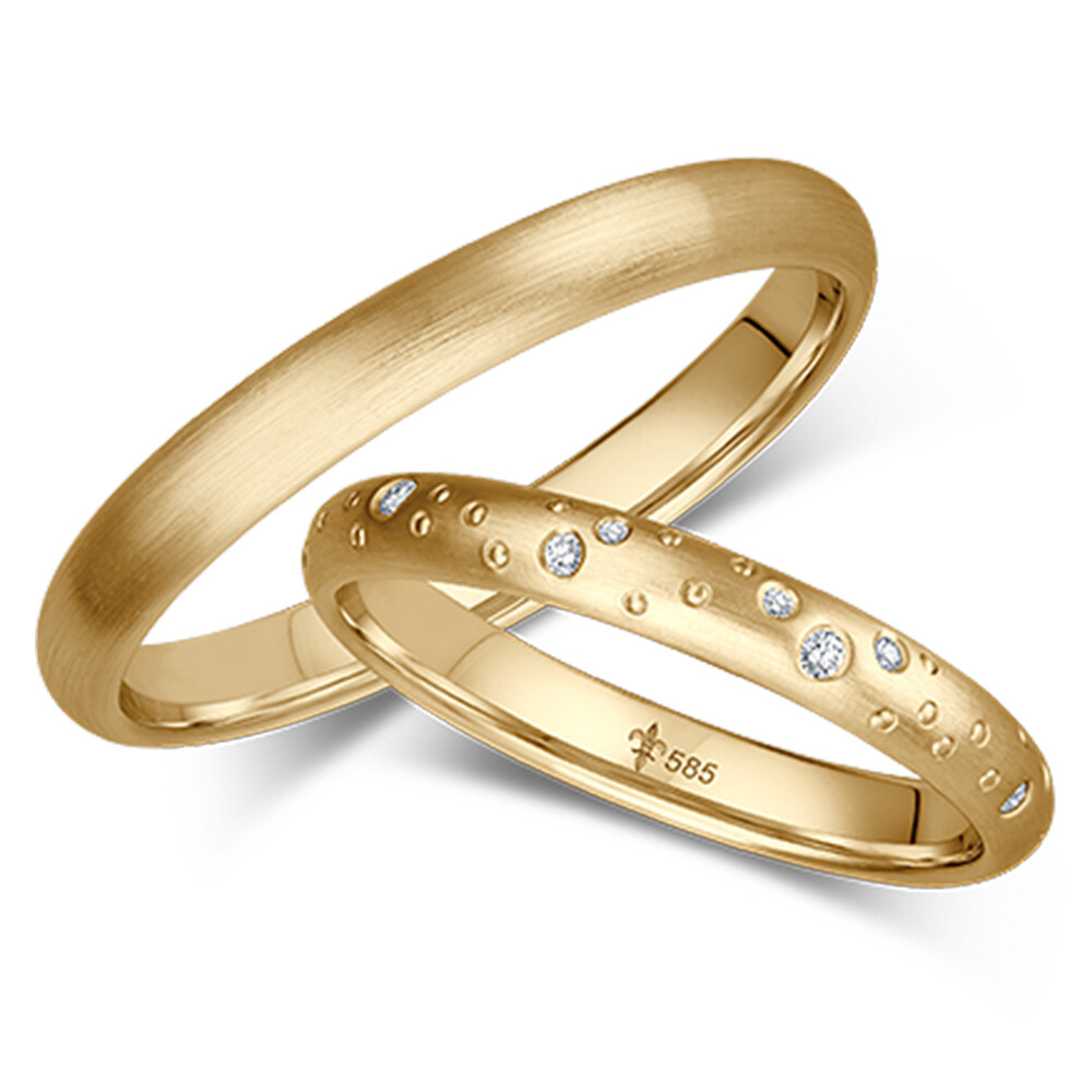 Trauringe Coquette Gelbgold Brillant TR-0/TR-1-00076