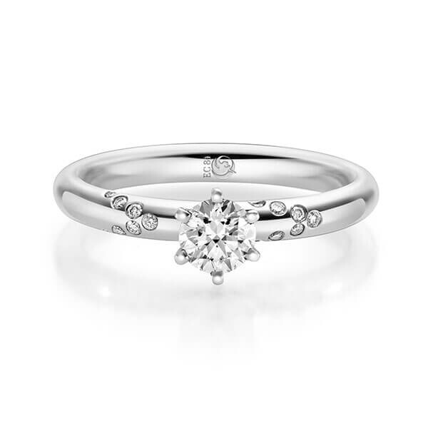 Diamantring Graugold 375 zus. 0,470 ct, Lab-Grown & tw,si Brillant RU-1719-11
