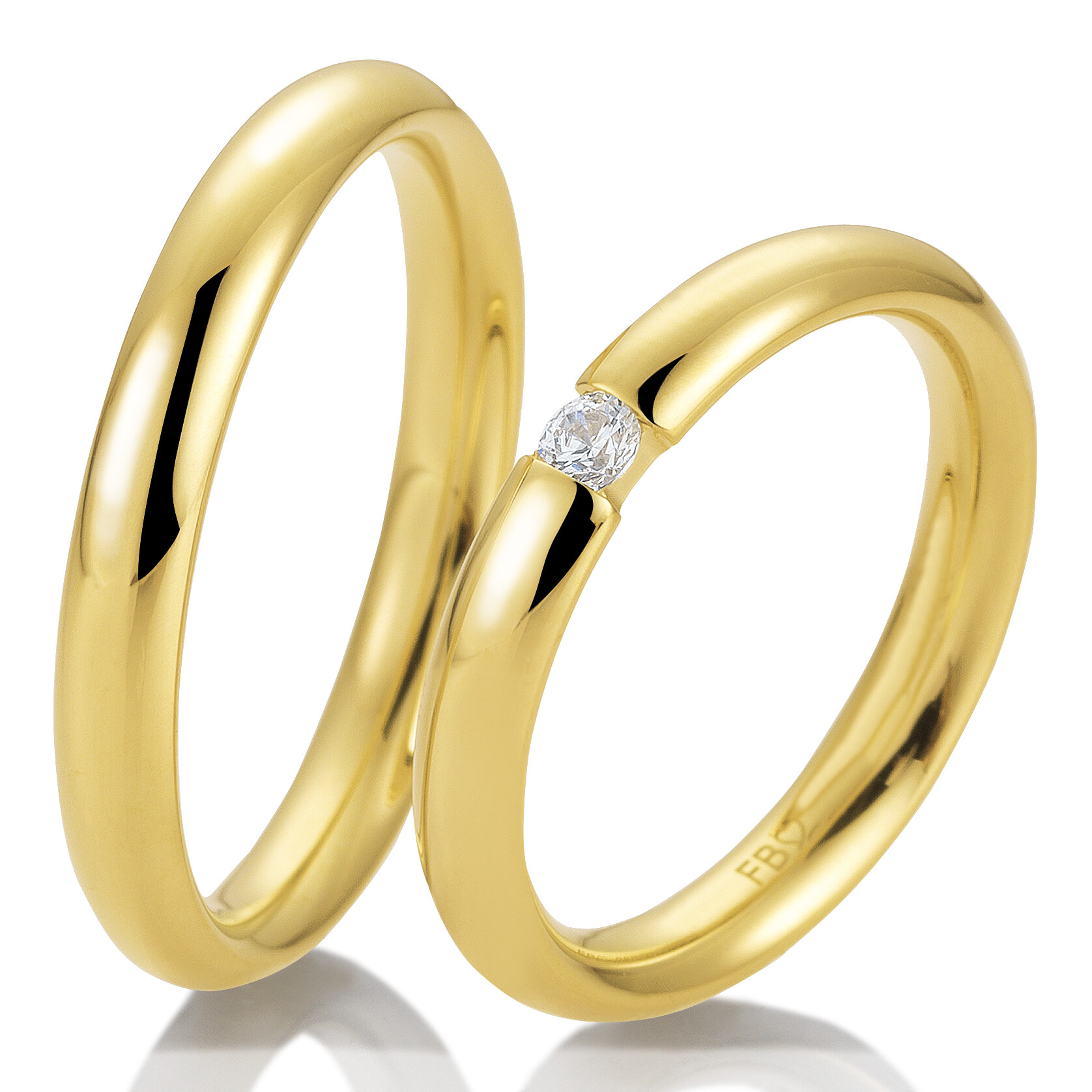 Trauringe Gelbgold Brillant 0.080 ct.
