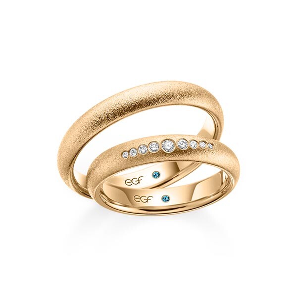 Trauringe Roségold Glamour Brillant F-1350-2