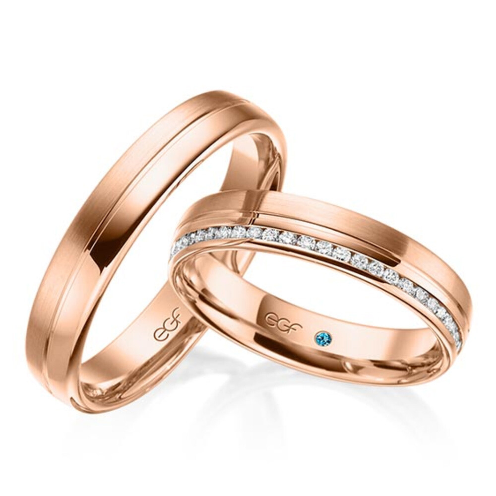 Trauringe Rotgold Brillant F-1332-4