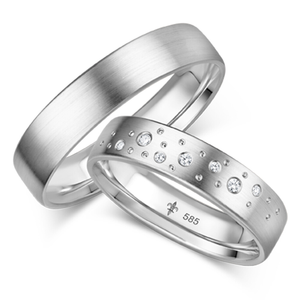 Trauringe Gossip Weißgold TR-0/TR-1-00053