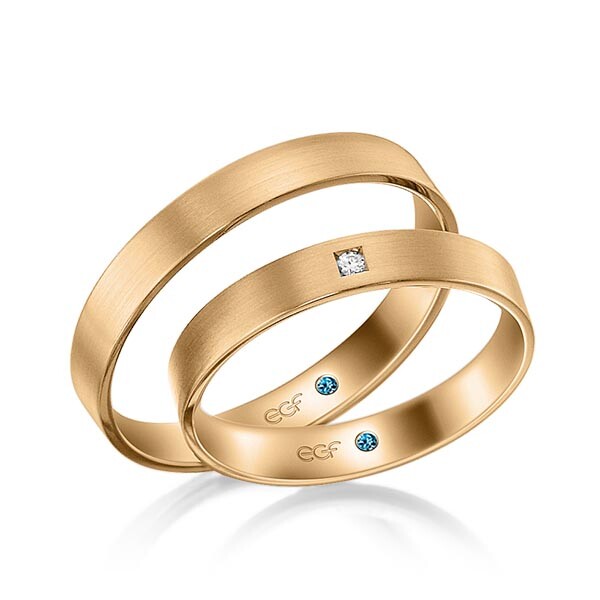 Trauringe Roségold Brillant F-4012-6