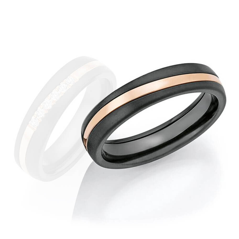 Herrenring Surfing Colors Zirkonium & Roségold 1420020