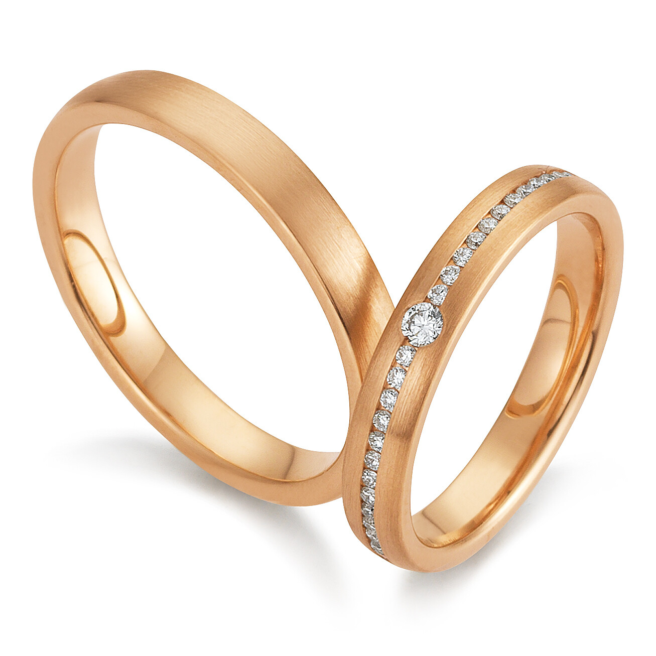 Eheringe Trauringe 4/28506/3.5 & 28506/3.5 aus Rotgold