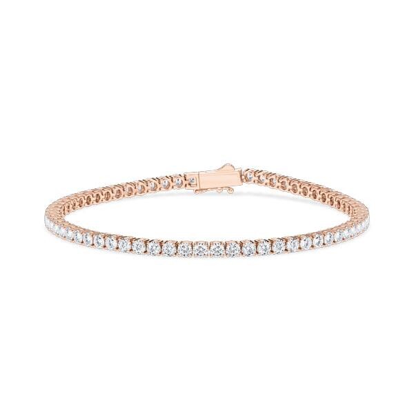 Tennis-Armband Rotgold 750 zus. 4,030ct. Lab Grown Diamant RU-1858