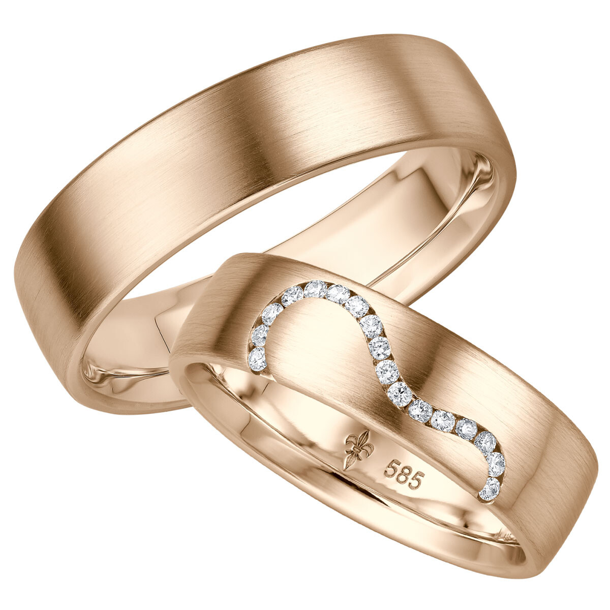 Trauringe TR-0-00038 & TR-1-00038 Annabelle Roségold