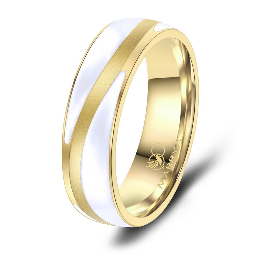 Trauringe Partnerringe Edelstahl Emaille Zirkonia ES40