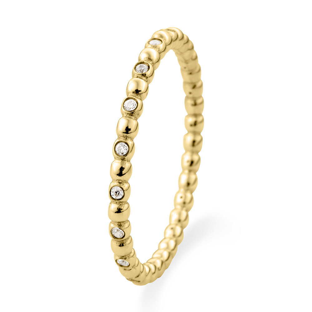 Kugelring Gelbgold Zirkonia 503761