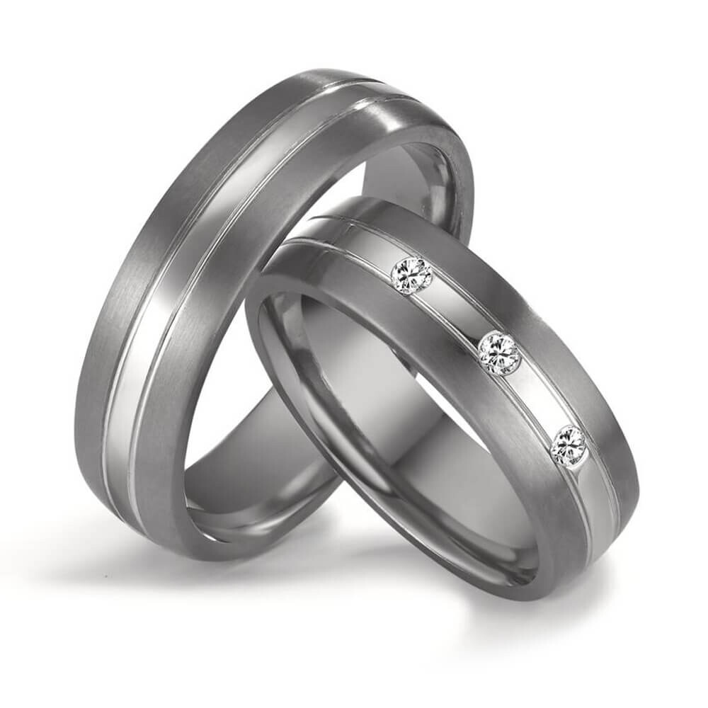 Trauringe aus Tantal & Platin Brillant TNO52678