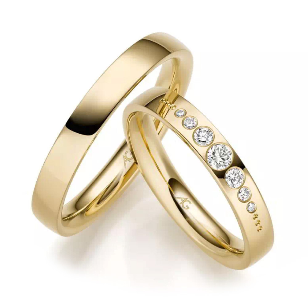 Trauringe Gelbgold Brillant 4/31331/3.5 & 31331/3.5