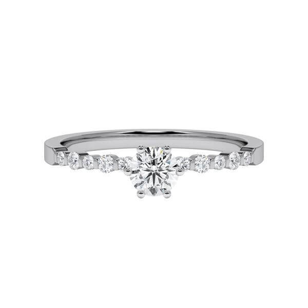 Diamantring Graugold 750 & Weißgold 750 Brillant zus. 0,440ct. RU-1793