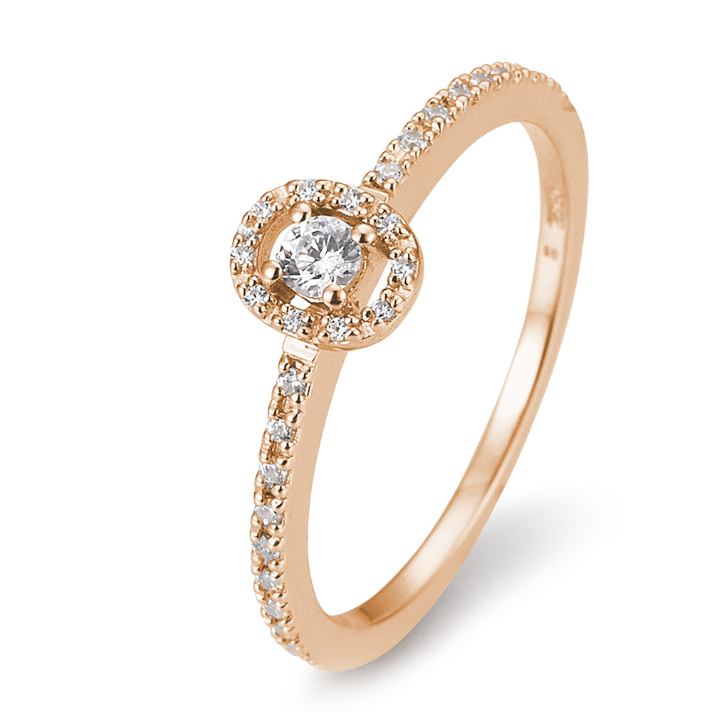 Fantasy Pavé Oval Ring Rotgold Brillant 41/05801
