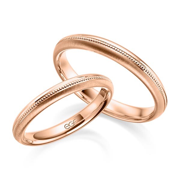 Trauringe Rotgold Perlfuge F-1344-5