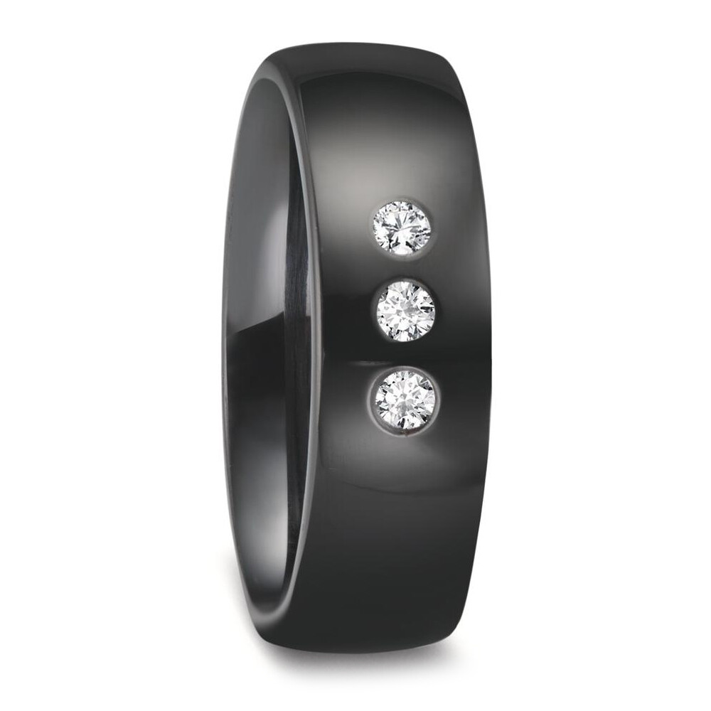 Eheringe aus Zirconium poliert Brillant 0,090 ct.