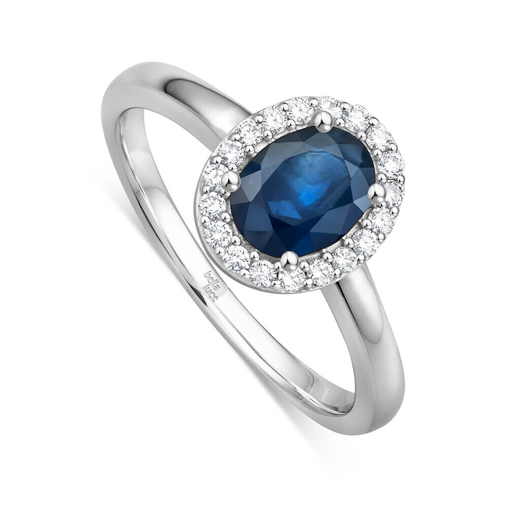 Ring Saphir Diamanten Weißgold EH003815