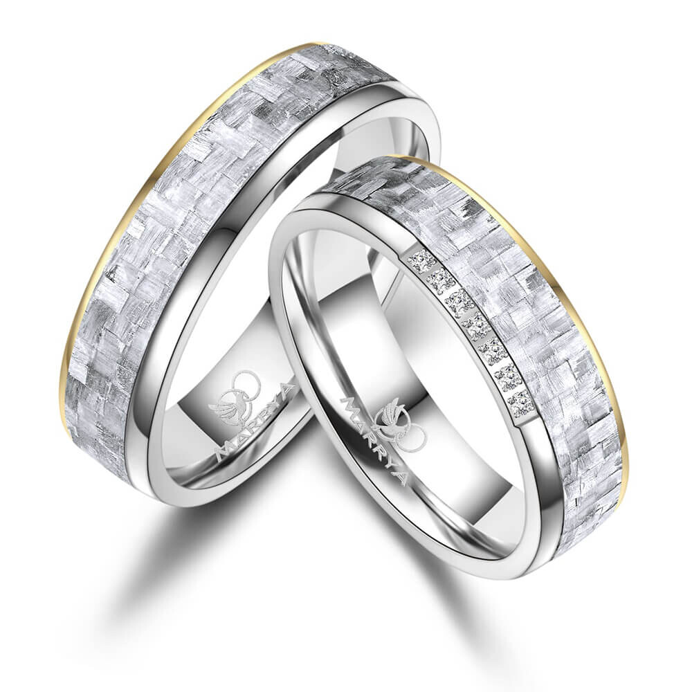 Partnerringe Tutan Carbon grau Marrya CA-09