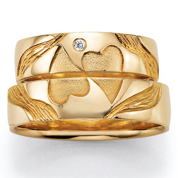 Signs of Love - Doppelherz / Double Heart - Gelbgold