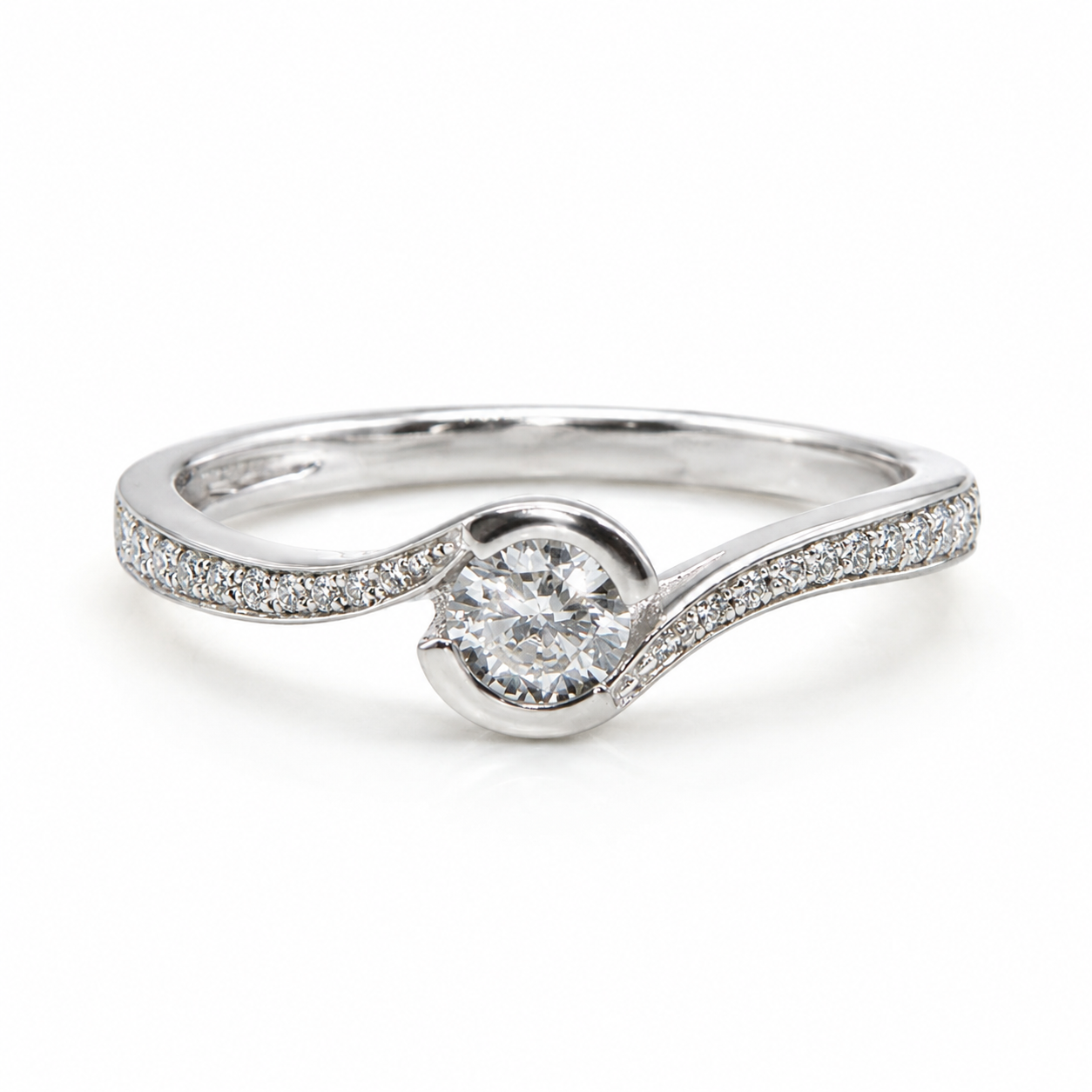 Verlobungsring Solitär Silber 925 Zirkonia – RZ00015
