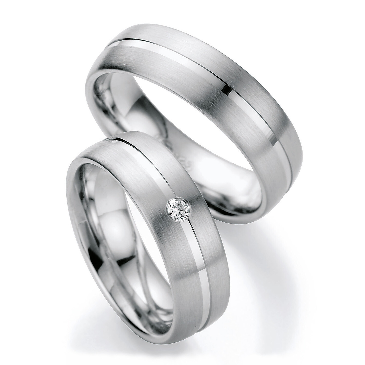 Trauringe Weißgold TRS55RU02220W