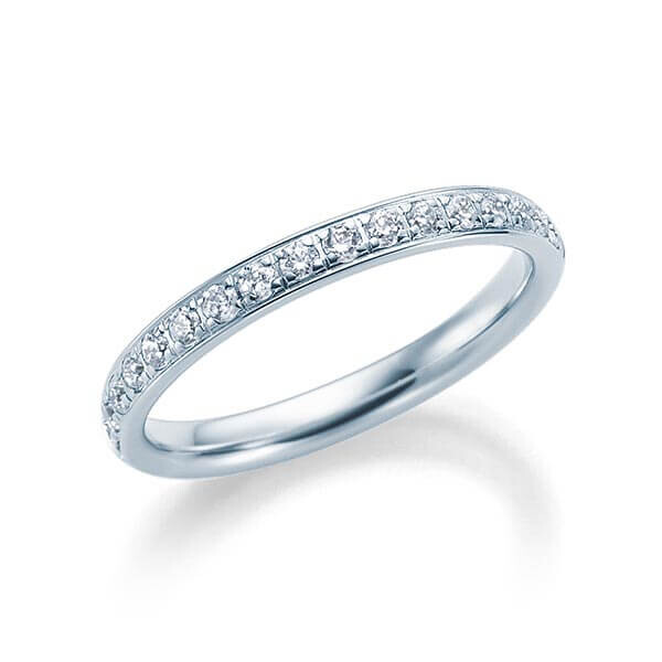 Memoire-Ring halb ausgefasst Platin RU-1059