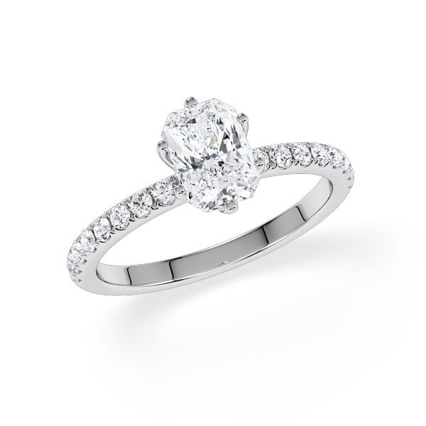 Hollywood Ring Radiant Platin Rubin 1886