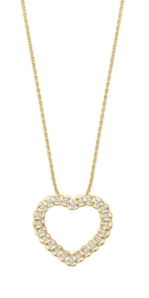 Kette mit Herz-Anhänger Gelbgold Brillant EH001114