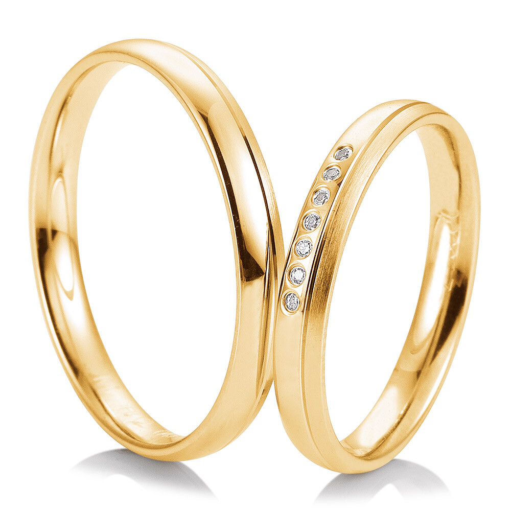 Trauringe Gelbgold Welcome 48/04967 & 48/04968