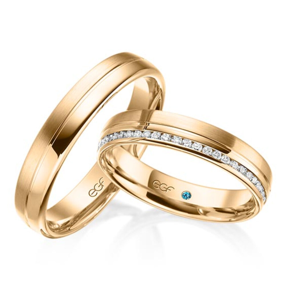 Trauringe Roségold Brillant F-1332-1