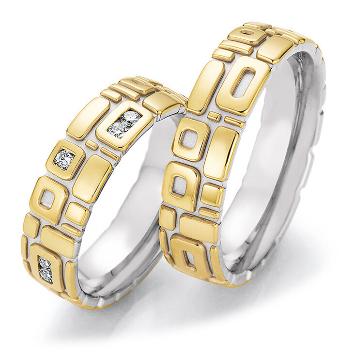 Eheringe Trauringe Bicolor 66/65030 & 66/65040