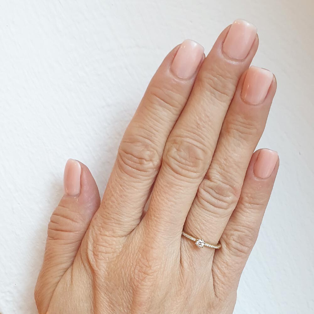 Verlobungsring Gelbgold 585 Brillant 6er Krappe Verschnitt 41/05804