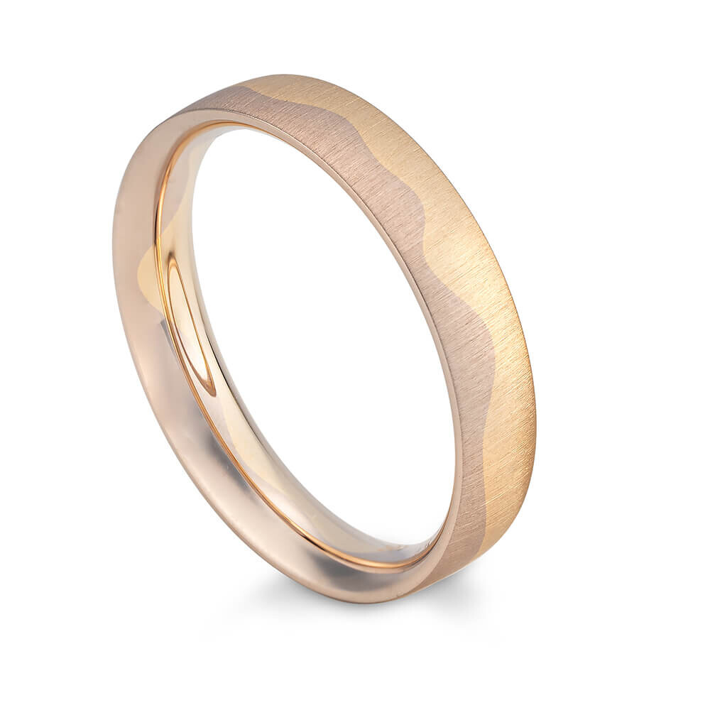 Eheringe Wave Sunrise & Blush Brillant 0,96 ct.