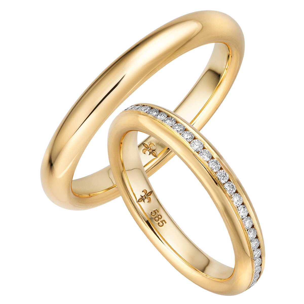 Trauringe Joséphine Gelbgold TR-0-00025 & TR-1-00025