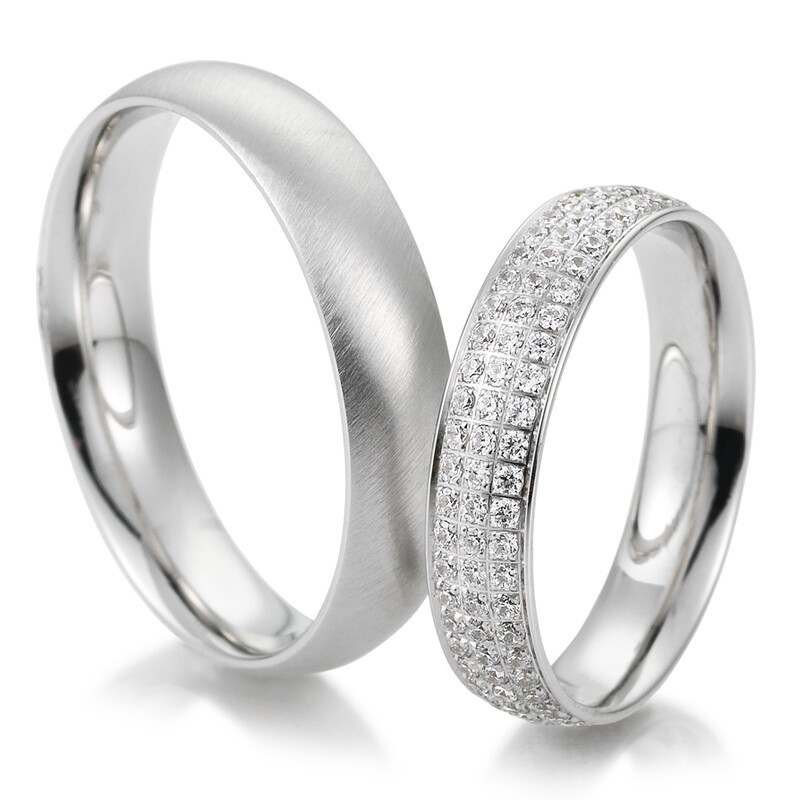 Trauringe Lounge Weißgold 48/05171 & 48/05172