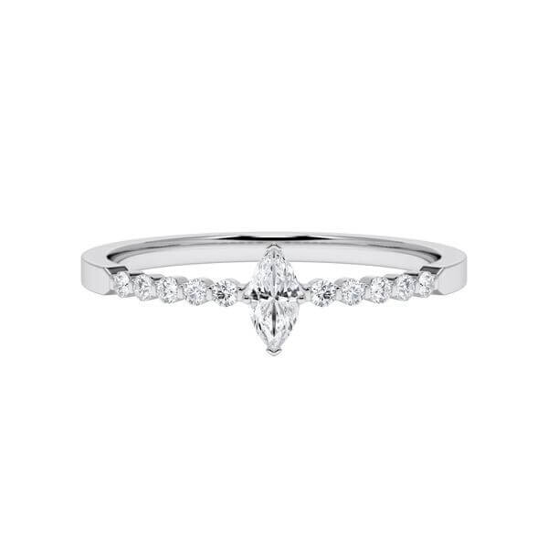 Diamantring Weißgold 750 Marquise-Diamant zus. 0,300ct. RU-1792