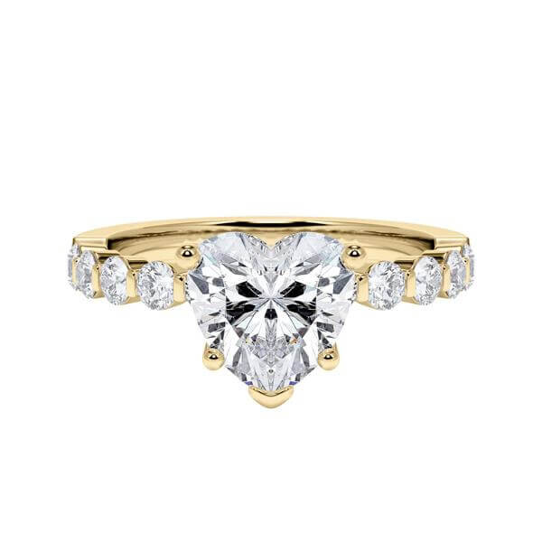 Diamantring Gelbgold 585 Lab Grown Herz-Diamant zus. 2,500ct. RU-1792