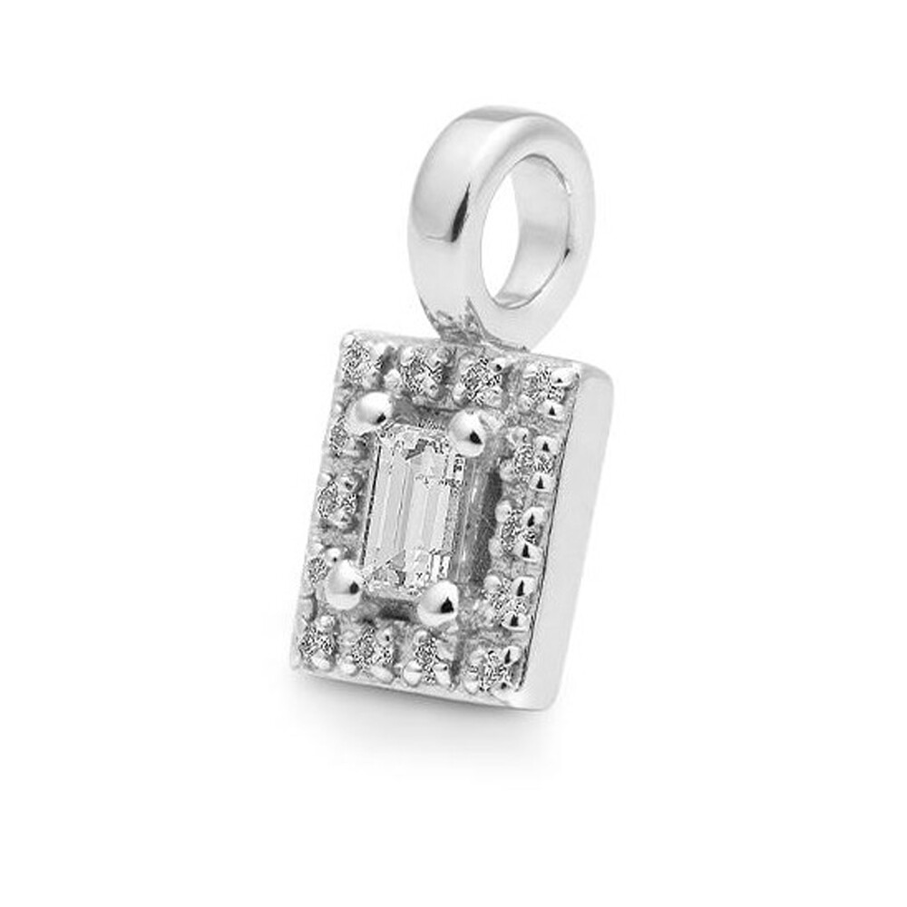 Anhänger Weißgold Baguette Brillant BR242-1