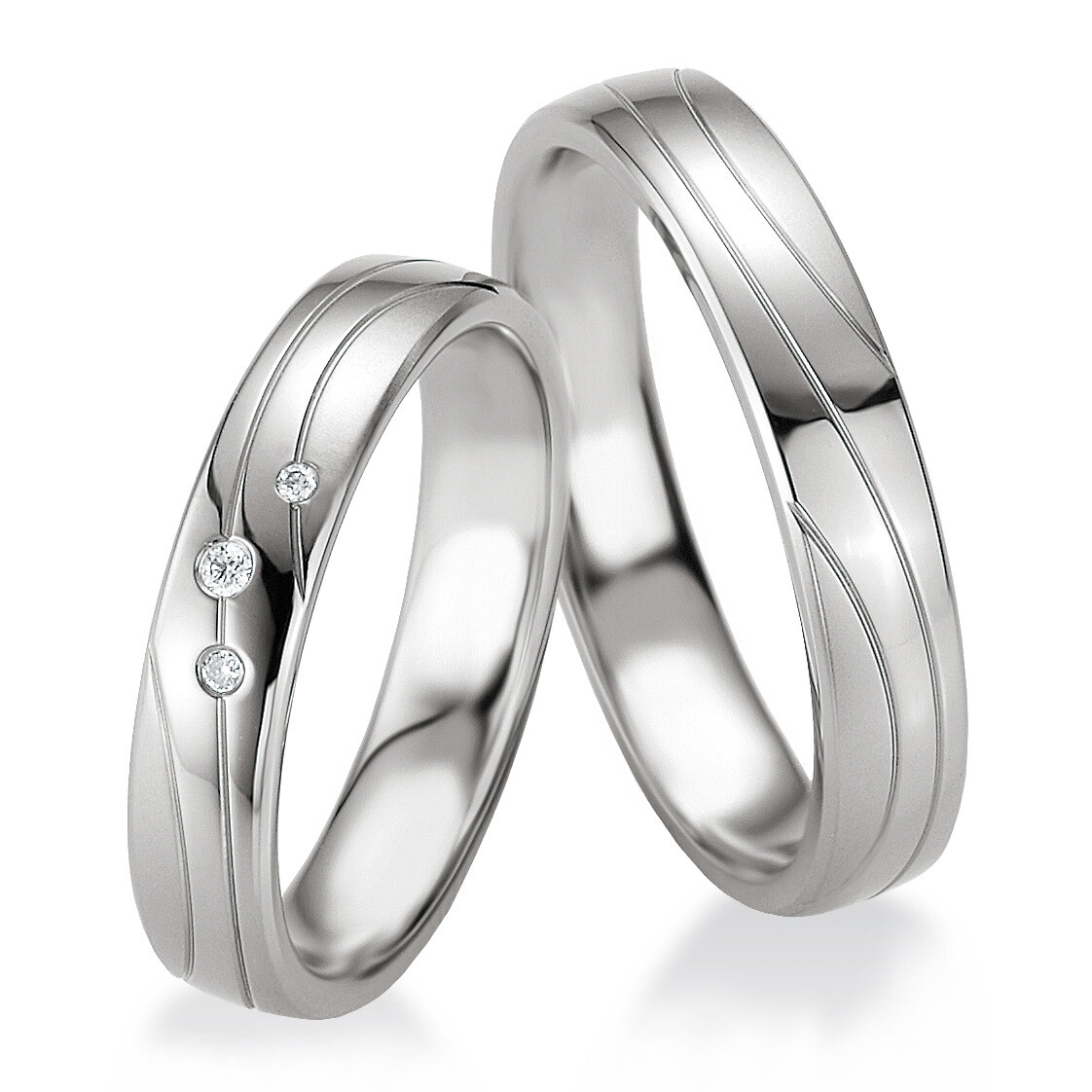 Trauringe Partnerringe 48/08071 & 48/08072 aus Silber 925