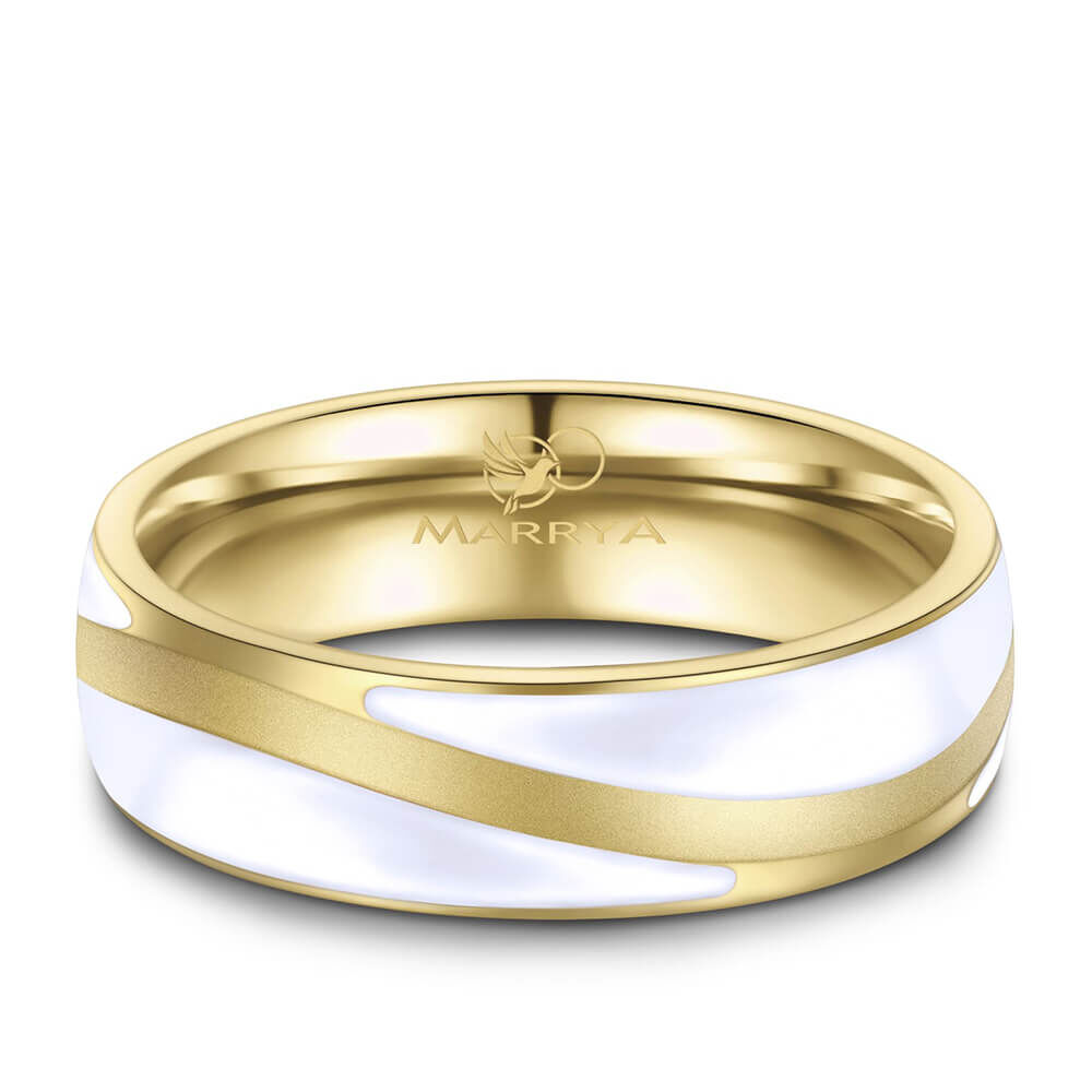 Trauringe Partnerringe Edelstahl Emaille Zirkonia ES40