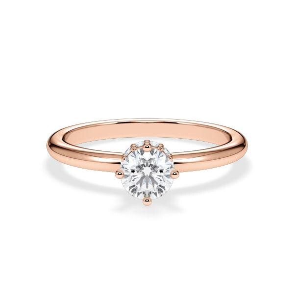 Verlobungsring Classic Hidden Halo Lab-Grown Brillant Rotgold Rubin RU-1897