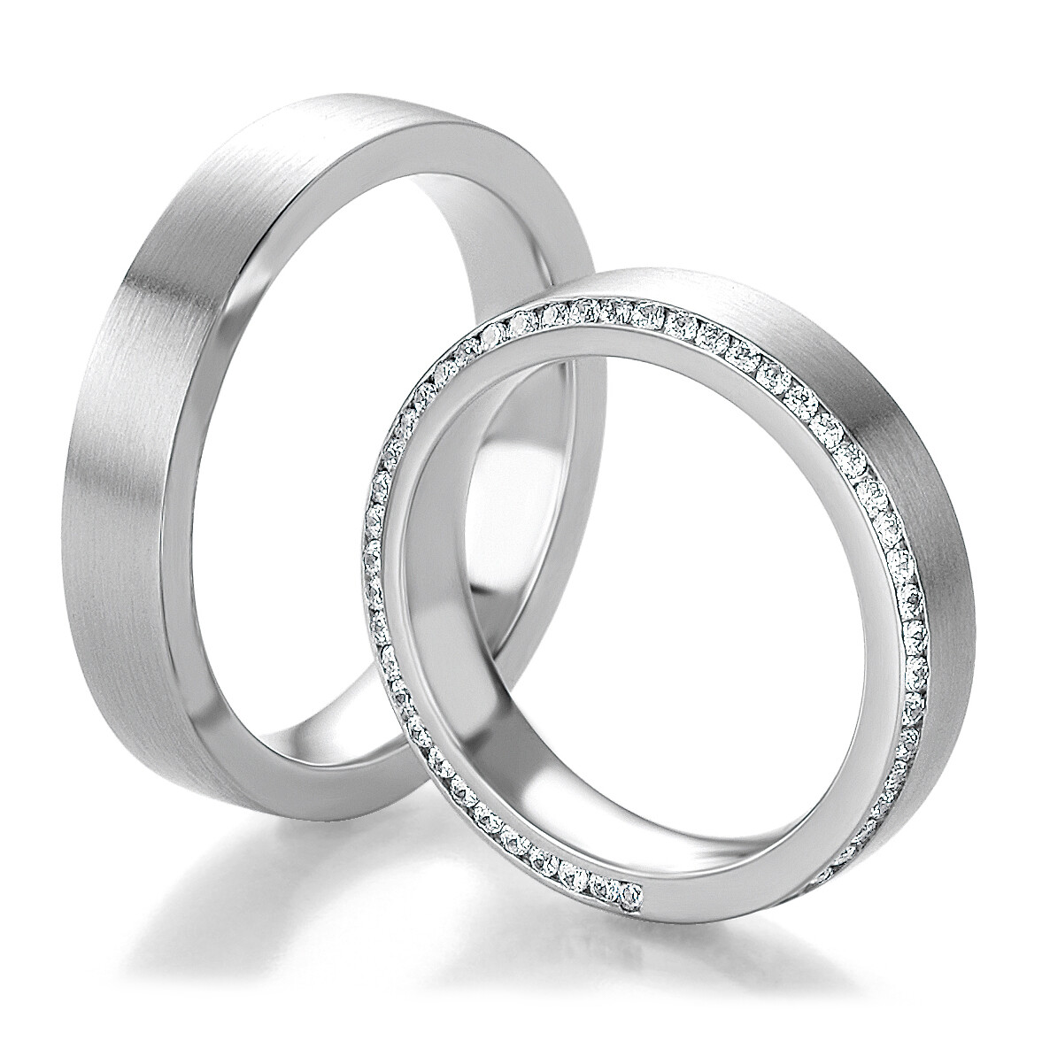 Trauringe Weißgold Design 48/05231 & 48/05232 Eheringe