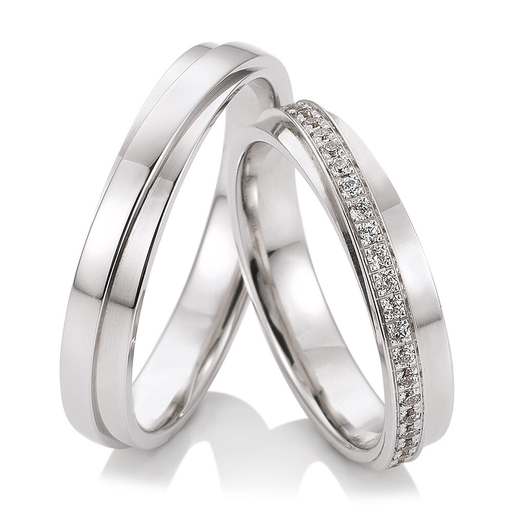 Trauringe Weißgold 49/81703 & 49/81704