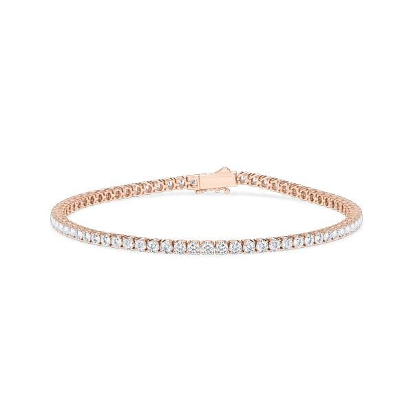 Tennis-Armband Rotgold 750 zus. 3,024ct. Diamant tw/si RU-1858